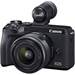 Canon EOS M6 II + 15-45mm F3.5-6.3 EF-M IS STM + EVF-DC2 Sort<span> + Gratis Batteri og UV Filter (Forårsfremstød)</span>